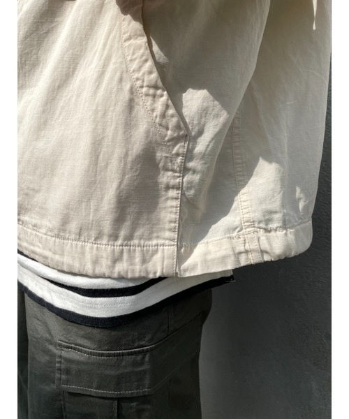 CIAOPANIC TYPY（チャオパニックティピー）の「光沢リネンアノラックスタンドジャケット（ブルゾン・メンズ・オフホワイト/カーキ/ブルー・S/M/L/XL）」の22枚目の写真