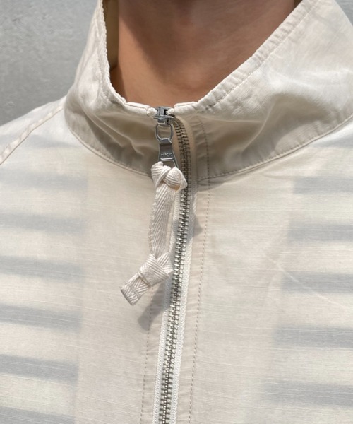 CIAOPANIC TYPY（チャオパニックティピー）の「光沢リネンアノラックスタンドジャケット（ブルゾン・メンズ・オフホワイト/カーキ/ブルー・S/M/L/XL）」の19枚目の写真