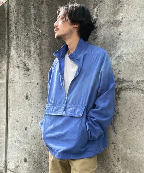 CIAOPANIC TYPY（チャオパニックティピー）の「光沢リネンアノラックスタンドジャケット（ブルゾン・メンズ・オフホワイト/カーキ/ブルー・S/M/L/XL）」の14枚目の写真