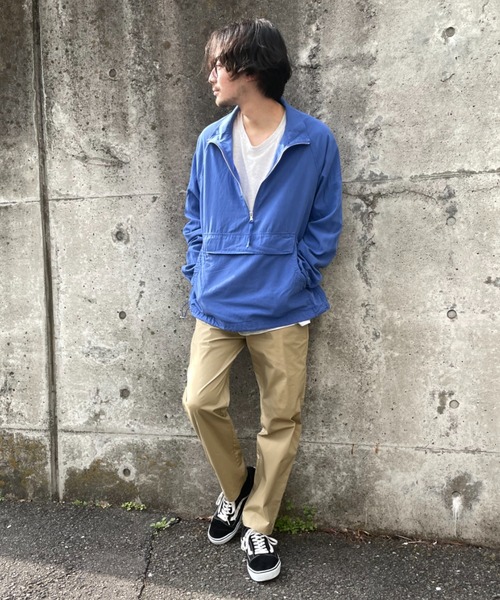 CIAOPANIC TYPY（チャオパニックティピー）の「光沢リネンアノラックスタンドジャケット（ブルゾン・メンズ・オフホワイト/カーキ/ブルー・S/M/L/XL）」の17枚目の写真