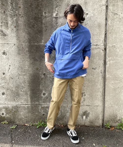 CIAOPANIC TYPY（チャオパニックティピー）の「光沢リネンアノラックスタンドジャケット（ブルゾン・メンズ・オフホワイト/カーキ/ブルー・S/M/L/XL）」の18枚目の写真