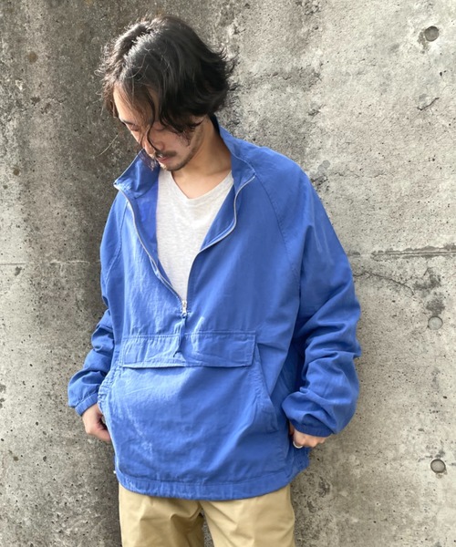 CIAOPANIC TYPY（チャオパニックティピー）の「光沢リネンアノラックスタンドジャケット（ブルゾン・メンズ・オフホワイト/カーキ/ブルー・S/M/L/XL）」の15枚目の写真