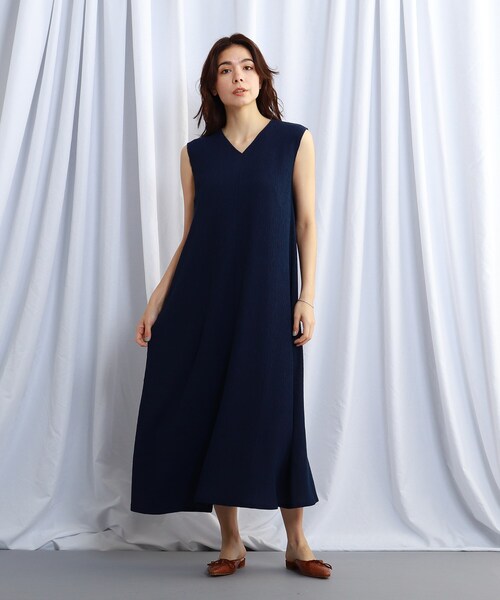 JET（ジェット）の「◆ペチコート付きプリーツジャージフレアワンピース（ワンピース・レディース・ブラック/ネイビー/レッド系1・04）」の3枚目の写真