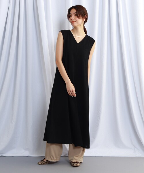 JET（ジェット）の「◆ペチコート付きプリーツジャージフレアワンピース（ワンピース・レディース・ブラック/ネイビー/レッド系1・04）」の2枚目の写真