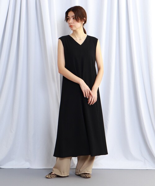 JET（ジェット）の「◆ペチコート付きプリーツジャージフレアワンピース（ワンピース・レディース・ブラック/ネイビー/レッド系1・04）」の8枚目の写真