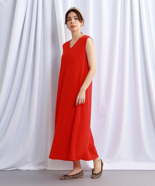 JET（ジェット）の「◆ペチコート付きプリーツジャージフレアワンピース（ワンピース・レディース・ブラック/ネイビー/レッド系1・04）」の10枚目の写真