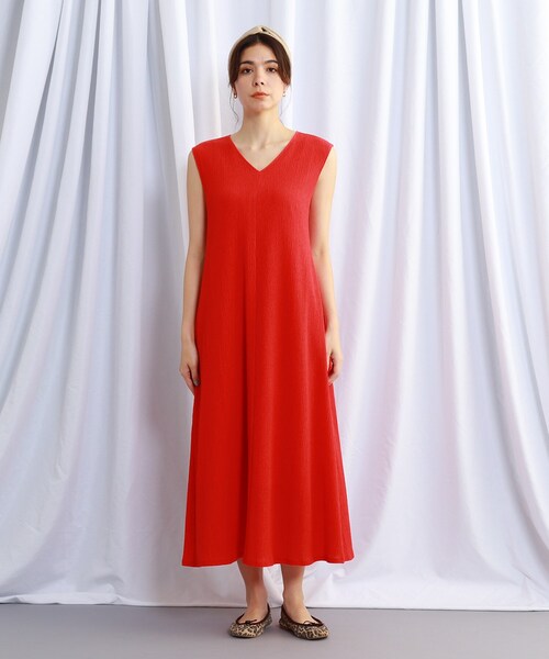 JET（ジェット）の「◆ペチコート付きプリーツジャージフレアワンピース（ワンピース・レディース・ブラック/ネイビー/レッド系1・04）」の16枚目の写真