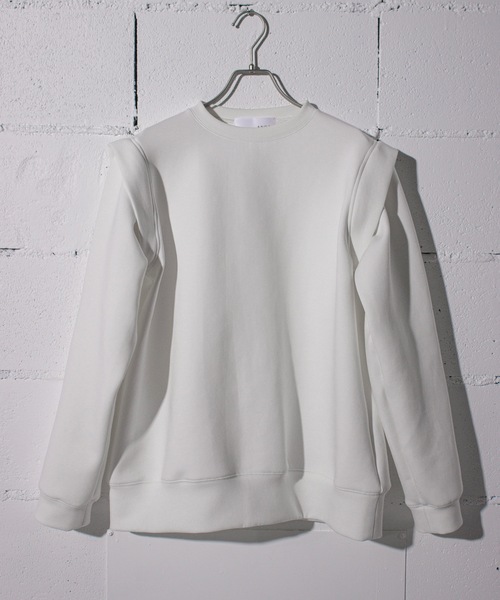 ANOGH(アノフ)の「SHOULDER OPEN SWEAT PO(スウェット・レディース・ブラック/イエロー/ホワイト・FREE)」の2枚目の写真