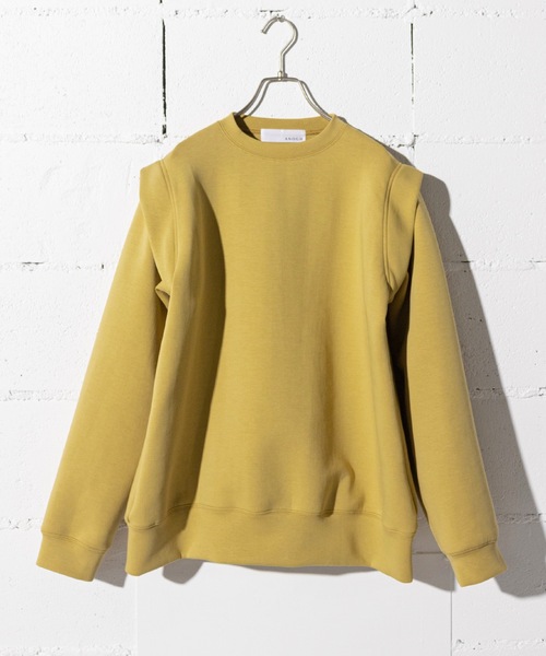 ANOGH(アノフ)の「SHOULDER OPEN SWEAT PO(スウェット・レディース・ブラック/イエロー/ホワイト・FREE)」の1枚目の写真