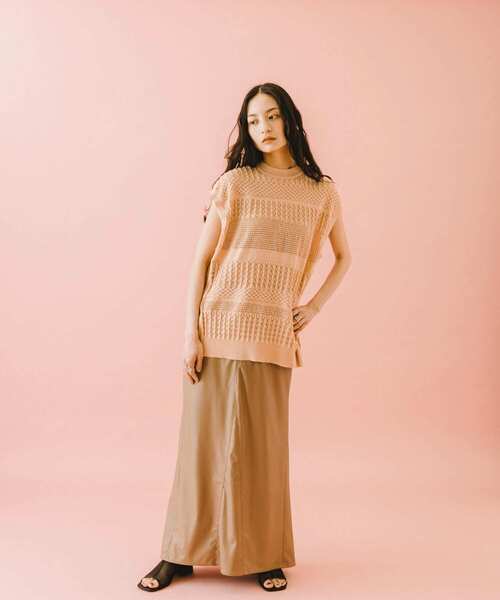 SENSE OF PLACE by URBAN RESEARCH（センスオブプレイスバイアーバンリサーチ）の「naturaglace×SENSE OF PLACE　『別注』ナチュラグラッセスカシアミベスト（ベスト・レディース・ピンク/オレンジ/ベージュ・ONE）」の13枚目の写真