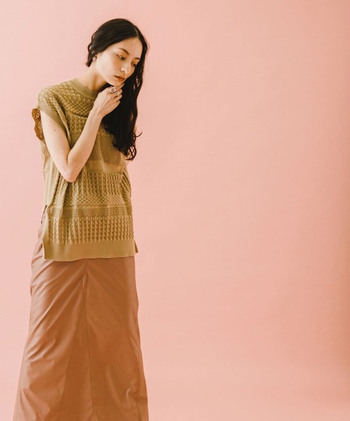 SENSE OF PLACE by URBAN RESEARCH（センスオブプレイスバイアーバンリサーチ）の「naturaglace×SENSE OF PLACE　『別注』ナチュラグラッセスカシアミベスト（ベスト・レディース・ピンク/オレンジ/ベージュ・ONE）」の11枚目の写真
