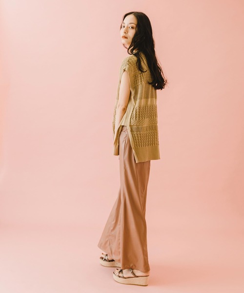SENSE OF PLACE by URBAN RESEARCH（センスオブプレイスバイアーバンリサーチ）の「naturaglace×SENSE OF PLACE　『別注』ナチュラグラッセスカシアミベスト（ベスト・レディース・ピンク/オレンジ/ベージュ・ONE）」の10枚目の写真