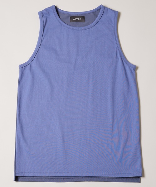 AIVER(アイバー)の「AIVER 天竺2トーンロングタンクトップ(タンクトップ・メンズ・ホワイト/チャコールグレー/ライトグレー/ブルー・MEDIUM/LARGE)」の4枚目の写真