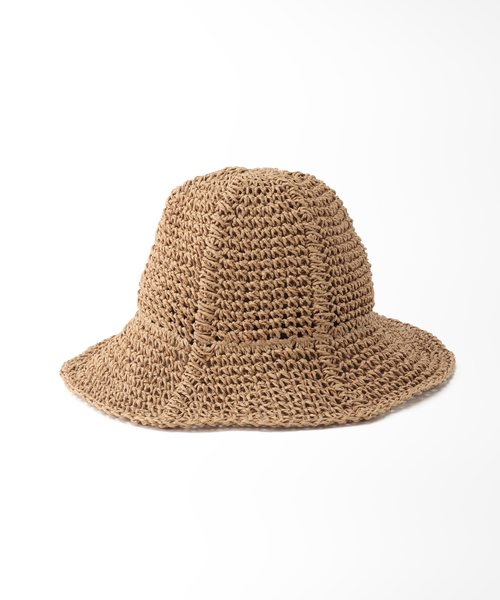 Simplicite（サンプリシテ）の「ペーパーバケットハット◆（ハット・レディース・ベージュ/キャメル/ブラック・FREE）」の11枚目の写真
