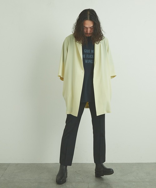 Lui's（ルイス）の「8分袖ビッグジャケット（テーラードジャケット・メンズ・ブラック/イエロー/ラベンダー・FREE）」の15枚目の写真