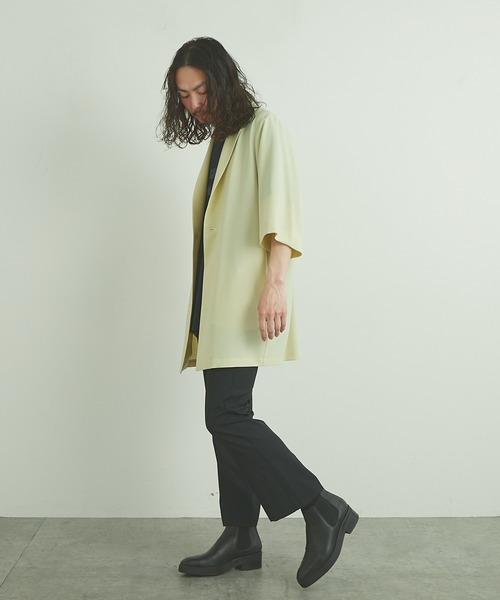 Lui's（ルイス）の「8分袖ビッグジャケット（テーラードジャケット・メンズ・ブラック/イエロー/ラベンダー・FREE）」の6枚目の写真