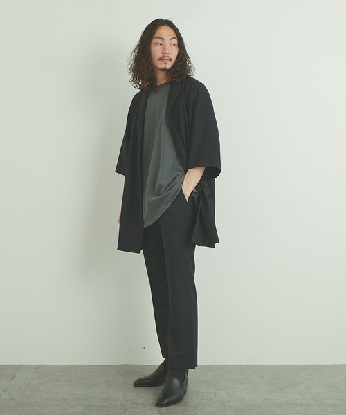 Lui's（ルイス）の「8分袖ビッグジャケット（テーラードジャケット・メンズ・ブラック/イエロー/ラベンダー・FREE）」の7枚目の写真