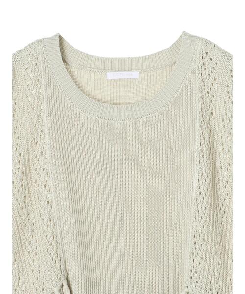 koe（コエ）の「透かし編みフリンジベスト*（ベスト・レディース・ライトカーキ/ホワイト・FREE）」の18枚目の写真