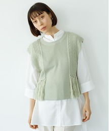 koe | 透かし編みフリンジベスト*(ベスト)