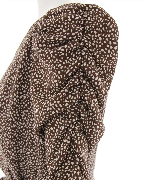 clear(クリア)の「ダルメシアンギャザースリーブワンピース(ワンピース・レディース・ブラウン/オフホワイト/ライトブラウン・F)」の18枚目の写真