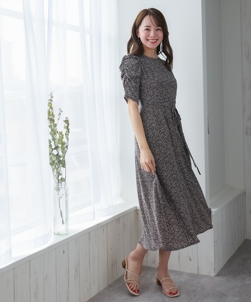 clear(クリア)の「ダルメシアンギャザースリーブワンピース(ワンピース・レディース・ブラウン/オフホワイト/ライトブラウン・F)」の11枚目の写真