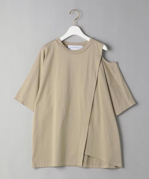 MAISON MAVERICK PRESENTS(メゾンマベリックプレゼンツ)の「<MAISON MAVERICK PRESENTS>ショルダーカットTシャツ :(Tシャツ/カットソー・レディース・ホワイト/ベージュ・38)」の10枚目の写真