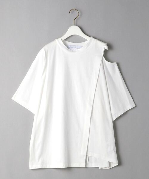 MAISON MAVERICK PRESENTS(メゾンマベリックプレゼンツ)の「<MAISON MAVERICK PRESENTS>ショルダーカットTシャツ :(Tシャツ/カットソー・レディース・ホワイト/ベージュ・38)」の17枚目の写真