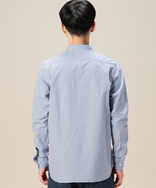 BEAUTY&YOUTH UNITED ARROWS(ビューティーアンドユースユナイテッドアローズ)の「BY プレーン バンドカラー シャツ§◇(シャツ/ブラウス・メンズ・ライトブルー/オフホワイト・SMALL/X-SMALL/MEDIUM/X-LARGE/LARGE)」の4枚目の写真