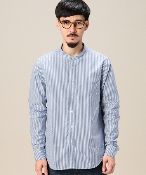 BEAUTY&YOUTH UNITED ARROWS(ビューティーアンドユースユナイテッドアローズ)の「BY プレーン バンドカラー シャツ§◇(シャツ/ブラウス・メンズ・ライトブルー/オフホワイト・SMALL/X-SMALL/MEDIUM/X-LARGE/LARGE)」の5枚目の写真