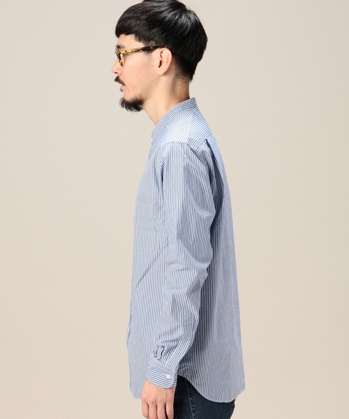 BEAUTY&YOUTH UNITED ARROWS(ビューティーアンドユースユナイテッドアローズ)の「BY プレーン バンドカラー シャツ§◇(シャツ/ブラウス・メンズ・ライトブルー/オフホワイト・SMALL/X-SMALL/MEDIUM/X-LARGE/LARGE)」の6枚目の写真