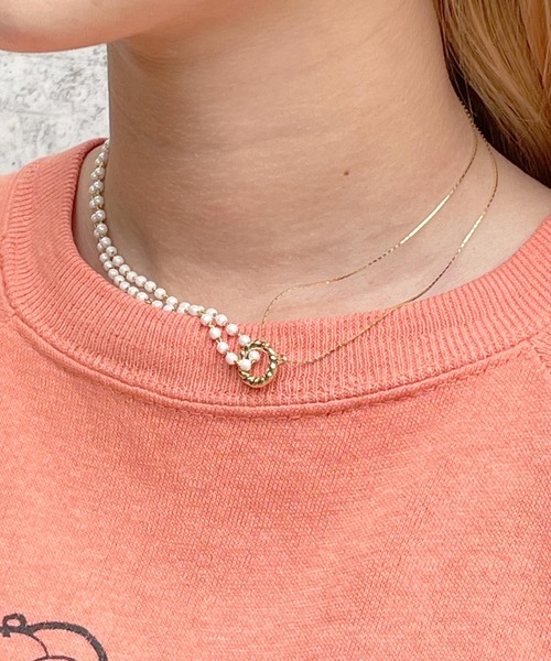 Ein（アイン）の「Ein/アシンメトリーパールネックレス（ネックレス・レディース・A/B・FREE）」の5枚目の写真