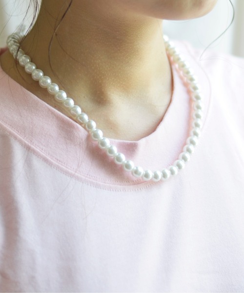 Fun & Daily（ファンアンドデイリー）の「F&D : シングルパールネックレス（ネックレス・レディース・ホワイト・FREE）」の4枚目の写真