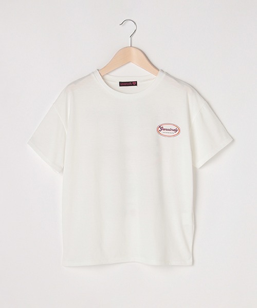 LOVETOXIC（ラブトキシック）の「サークルバックロゴプリント半袖Tシャツ（Tシャツ/カットソー・キッズ・オフホワイト/モカ/ライトグリーン・130cm/150cm/140cm/160cm）」の2枚目の写真