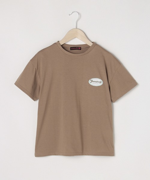 LOVETOXIC（ラブトキシック）の「サークルバックロゴプリント半袖Tシャツ（Tシャツ/カットソー・キッズ・オフホワイト/モカ/ライトグリーン・130cm/150cm/140cm/160cm）」の3枚目の写真