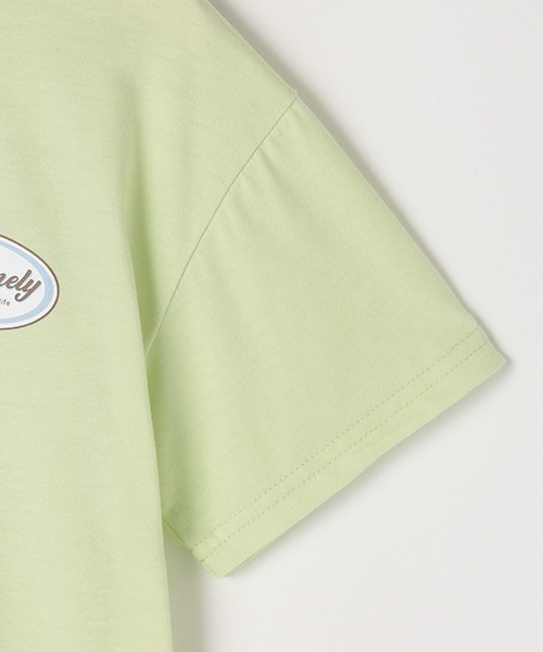 LOVETOXIC（ラブトキシック）の「サークルバックロゴプリント半袖Tシャツ（Tシャツ/カットソー・キッズ・オフホワイト/モカ/ライトグリーン・130cm/150cm/140cm/160cm）」の9枚目の写真