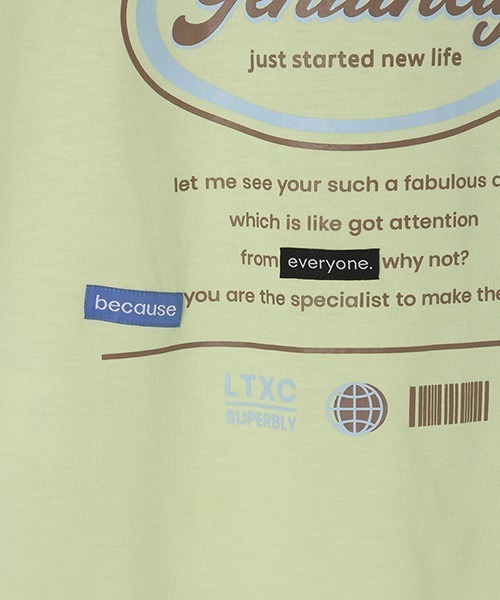 LOVETOXIC（ラブトキシック）の「サークルバックロゴプリント半袖Tシャツ（Tシャツ/カットソー・キッズ・オフホワイト/モカ/ライトグリーン・130cm/150cm/140cm/160cm）」の7枚目の写真