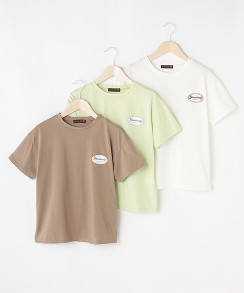 LOVETOXIC（ラブトキシック）の「サークルバックロゴプリント半袖Tシャツ（Tシャツ/カットソー・キッズ・オフホワイト/モカ/ライトグリーン・130cm/150cm/140cm/160cm）」の15枚目の写真