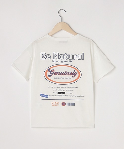 LOVETOXIC（ラブトキシック）の「サークルバックロゴプリント半袖Tシャツ（Tシャツ/カットソー・キッズ・オフホワイト/モカ/ライトグリーン・130cm/150cm/140cm/160cm）」の8枚目の写真