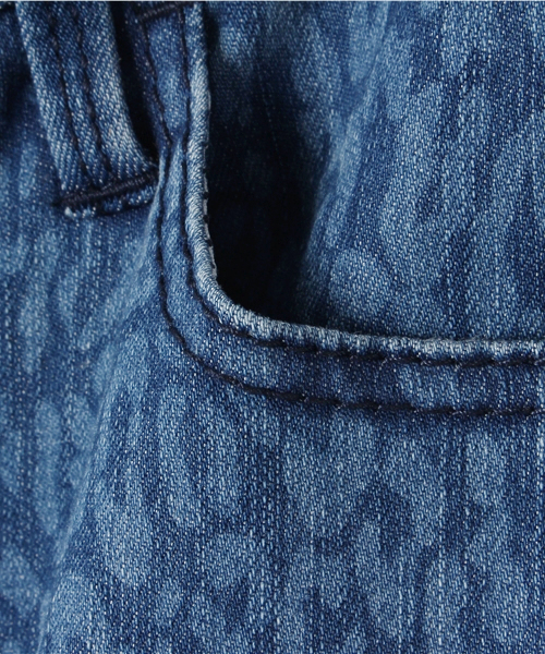 GIORDANO（ジョルダーノ）の「[GIORDANO]レオパード柄デニムスキニーパンツ（デニムパンツ・レディース・インディゴブルー/ライトインディゴブルー・29inch/27inch/26inch）」の8枚目の写真