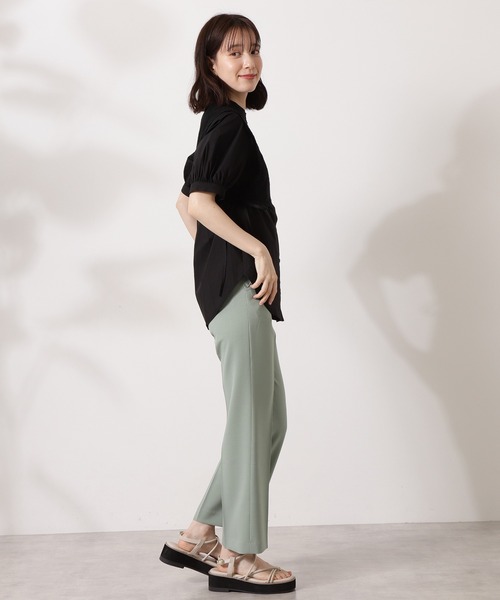 N.（N. Natural Beauty Basic）（エヌエヌナチュラルビューティーベーシック）の「◆レース前掛け風ブラウス（シャツ/ブラウス・レディース・ホワイト/ブラック・MEDIUM）」の9枚目の写真