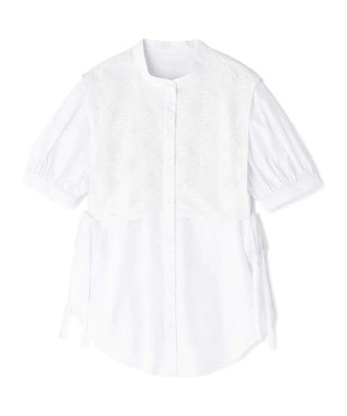 N.（N. Natural Beauty Basic）（エヌエヌナチュラルビューティーベーシック）の「◆レース前掛け風ブラウス（シャツ/ブラウス・レディース・ホワイト/ブラック・MEDIUM）」の17枚目の写真