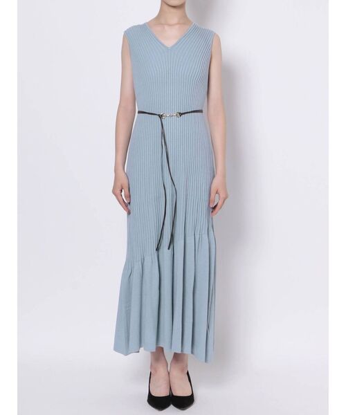 MERCURYDUO（マーキュリーデュオ）の「ベルト付アシメマーメイドリブニットワンピース（ワンピース・レディース・ブラウン/ブルー/ベビーピンク・FREE）」の19枚目の写真