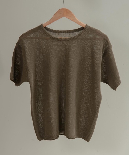 Amiur（エミレ）の「light touch tops（Tシャツ/カットソー・レディース・ベージュ/ブラウン/ホワイト/ブルー系・FREE）」の10枚目の写真