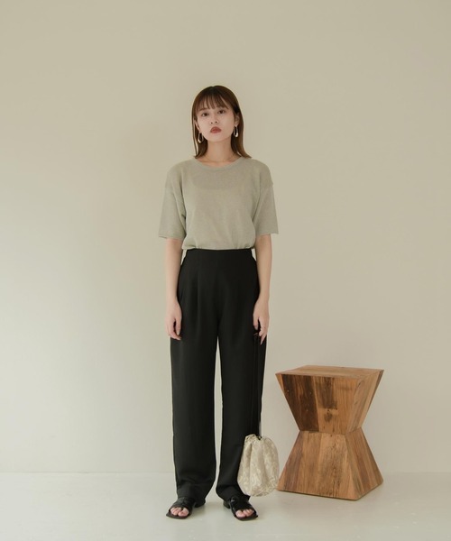 Amiur（エミレ）の「light touch tops（Tシャツ/カットソー・レディース・ベージュ/ブラウン/ホワイト/ブルー系・FREE）」の15枚目の写真