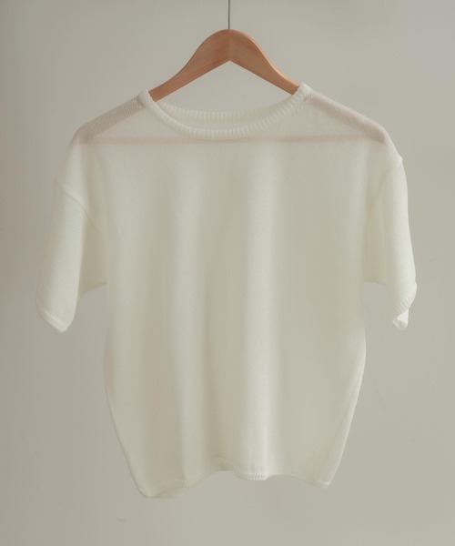 Amiur（エミレ）の「light touch tops（Tシャツ/カットソー・レディース・ベージュ/ブラウン/ホワイト/ブルー系・FREE）」の20枚目の写真