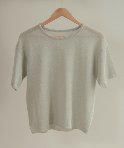 Amiur（エミレ）の「light touch tops（Tシャツ/カットソー・レディース・ベージュ/ブラウン/ホワイト/ブルー系・FREE）」の18枚目の写真