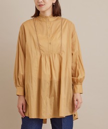 【WEB限定】[人気アイテムの新作登場！]バックスリットフリルカラーボリューム袖長袖ブラウス