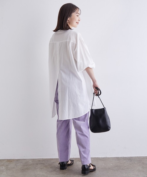 SALON adam et rope'（サロン アダム エ ロペ）の「【WEB限定】[人気アイテムの新作登場！]バックスリットフリルカラーボリューム袖長袖ブラウス（シャツ/ブラウス・レディース・ホワイト/ブラック/キャメル・FREE）」の21枚目の写真