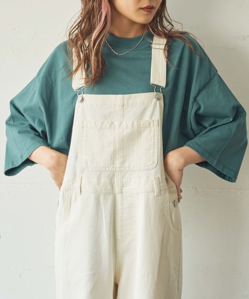 WEGO(ウィゴー)の「WEGO/【ZOZOTOWN&一部店限定】コットンワイドモックネックTシャツ(Tシャツ/カットソー・レディース・ホワイト/ブラック/パープル/ワイン/グリーン/ライトブラウン・FREE)」の4枚目の写真