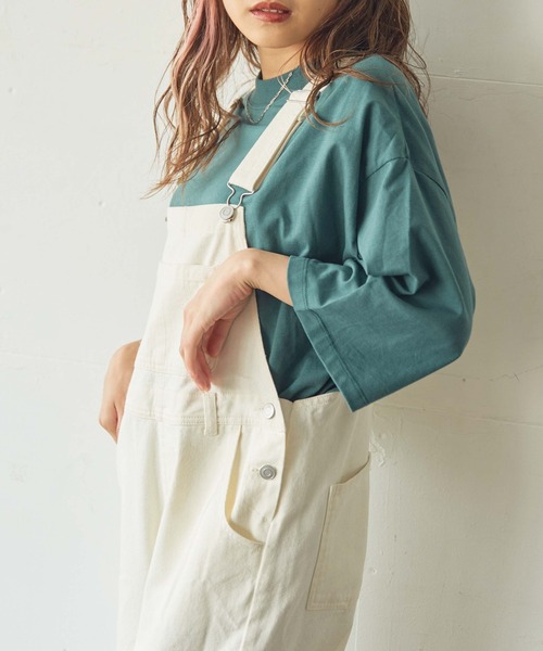 WEGO(ウィゴー)の「WEGO/【ZOZOTOWN&一部店限定】コットンワイドモックネックTシャツ(Tシャツ/カットソー・レディース・ホワイト/ブラック/パープル/ワイン/グリーン/ライトブラウン・FREE)」の12枚目の写真